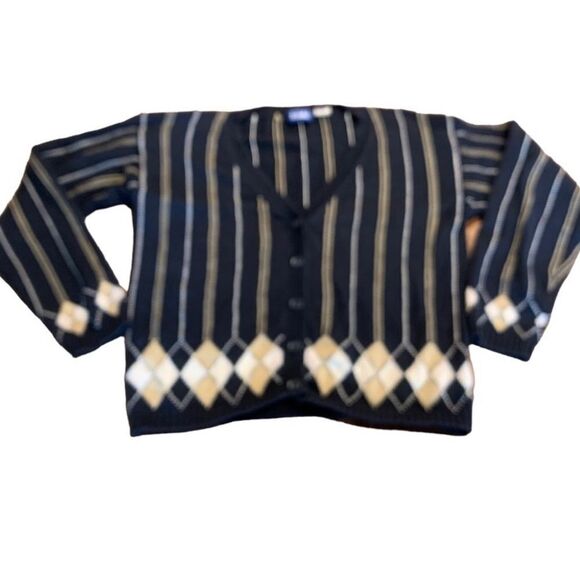 Women’s Golf Argyle Striped Cardigan Sweater EP Pro Small - Picture 1 of 8